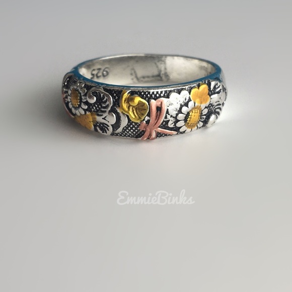 💥3for$28 New Vintage Style Aged Dragonfly Floral Mixed Metal Band Ring - Picture 7 of 14